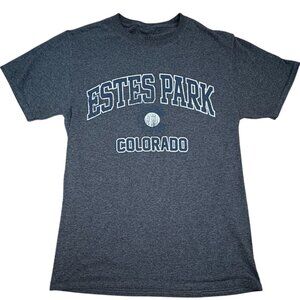 Estes Park Colorado Adult Short Sleeve T-Shirt-Gray-Size Small-GUC